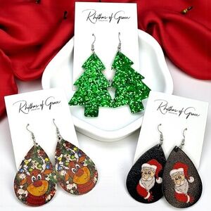 Dazzle & Jingle with Festive Christmas Dangle Earrings! NWT Holiday Jewelry
